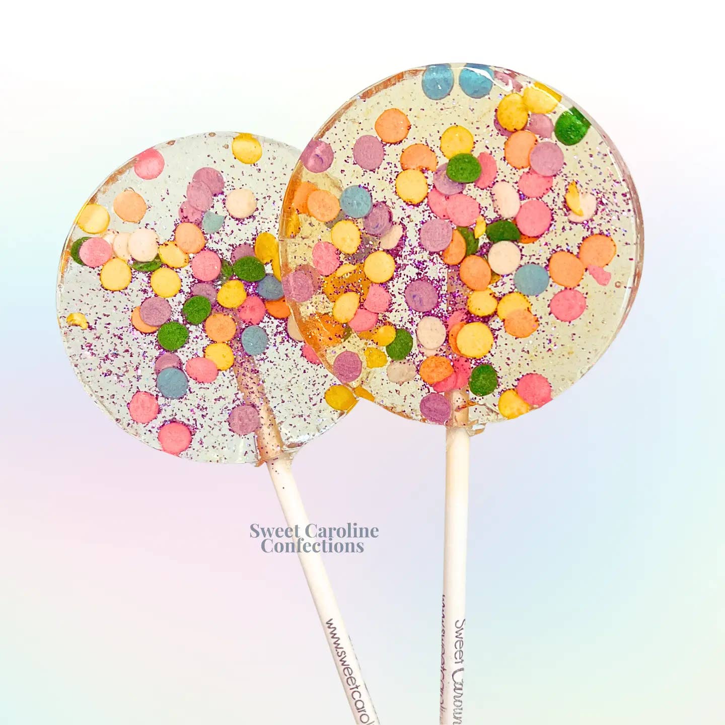 Celebration Sparkle Lollipops, Birthday Cake, 10/Case -VEGAN