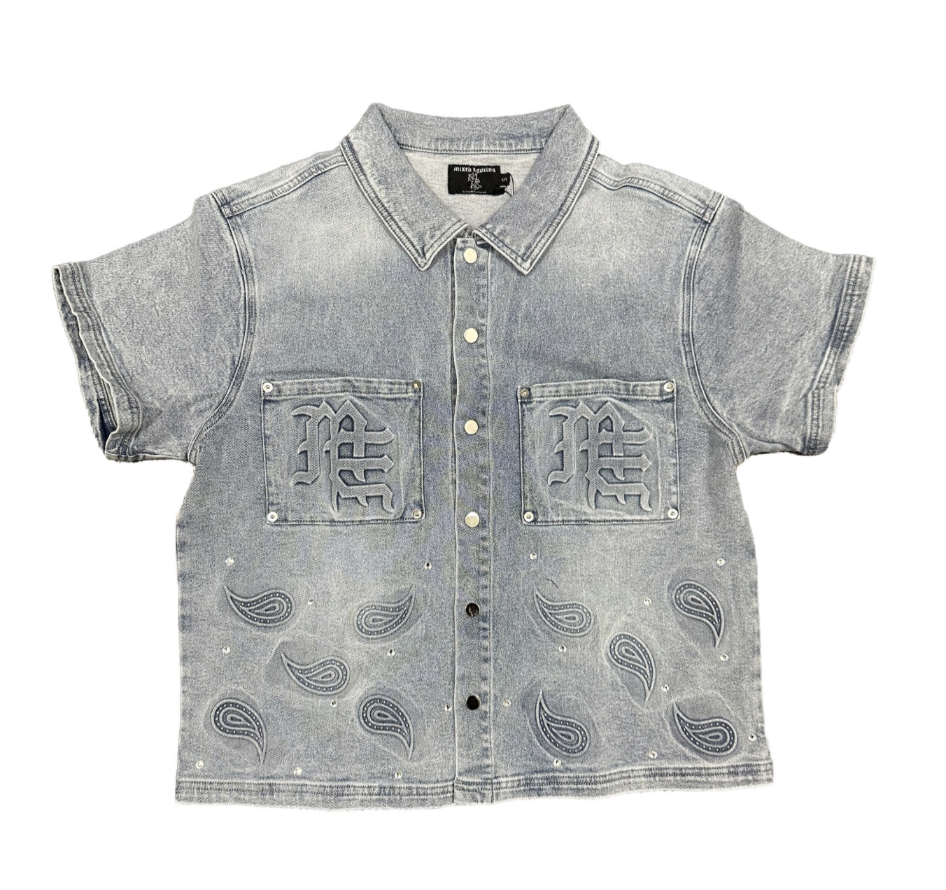 MIXED EMOTION (BLU Paisley Denim Shirt)