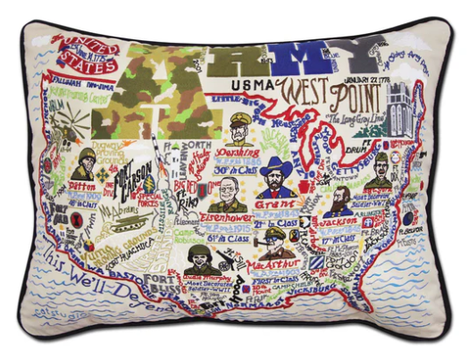 Army Embroidered Pillow Catstudio