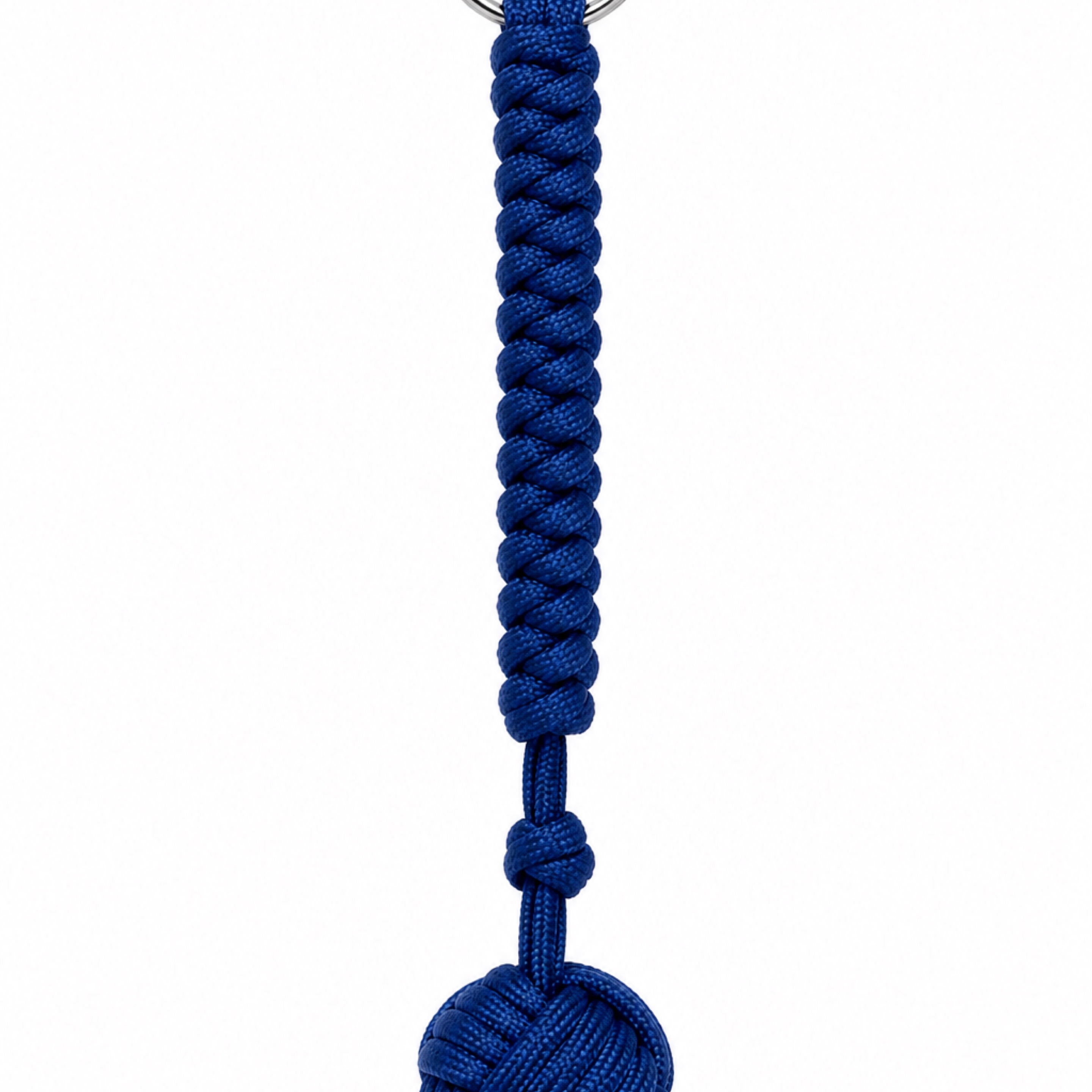 Blue Paracord Monkey Fist Keychain