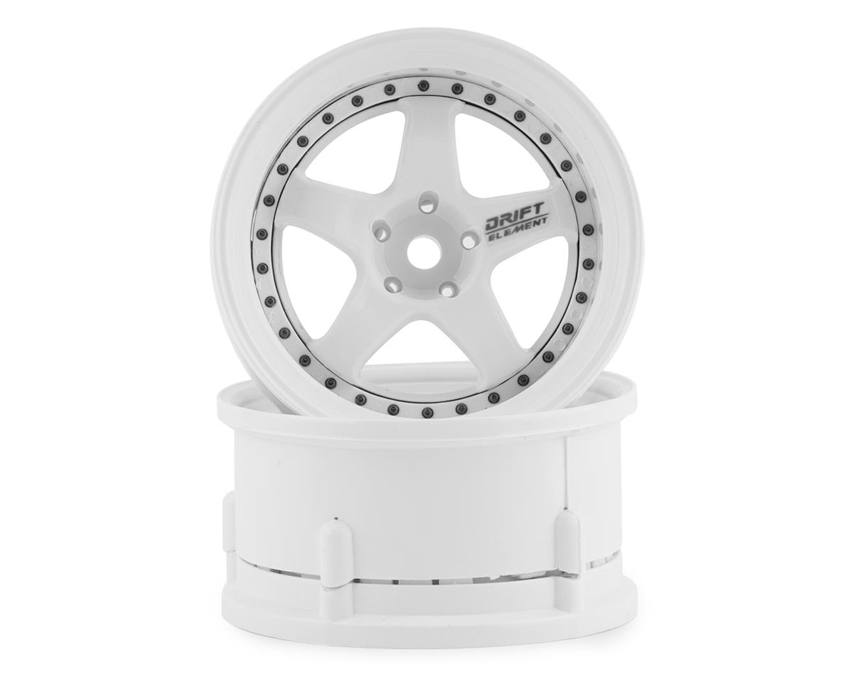 5 Spokes Tri White/Black Rivets DE-002