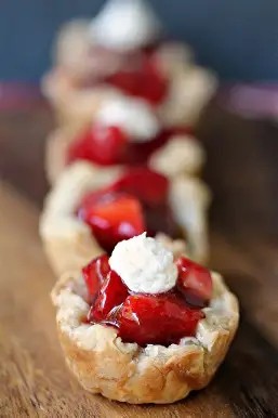 Photo of Mini Strawberry Rhubarb Tarts Puff Pastries