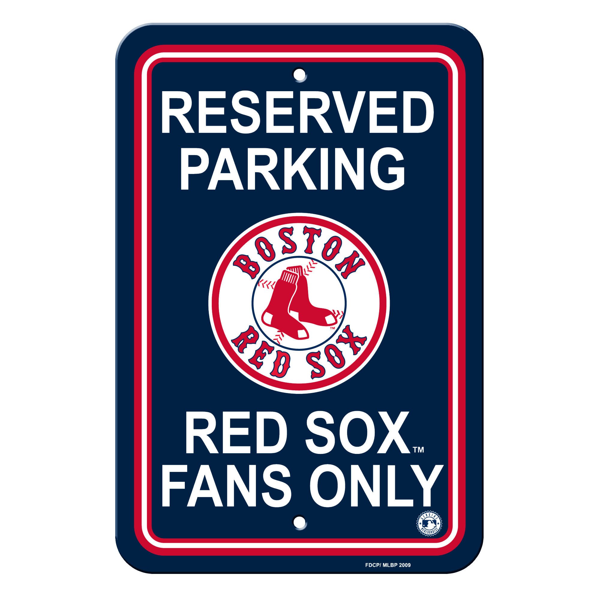 Boston Red Sox Sign Reserved Parking Sign 12x18"