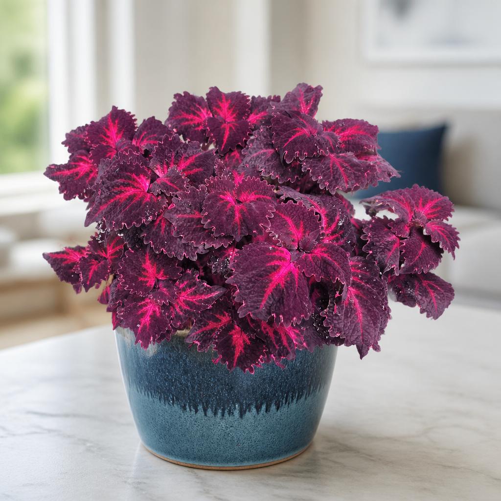 Coleus Flamingo - 2x Mini Plug Plants - Vibrant Pink Foliage