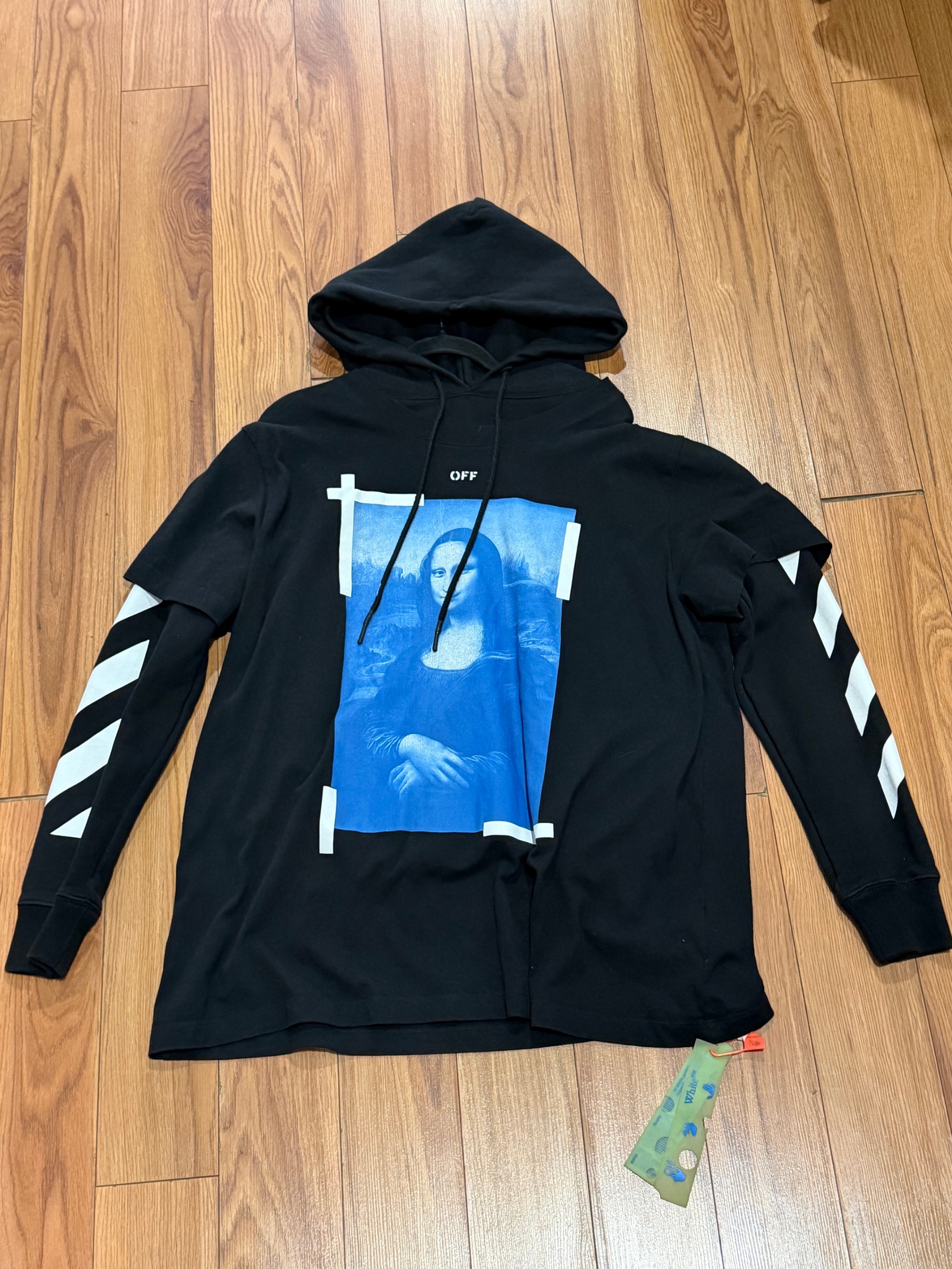 Off White Mona Lisa Black Hoodie ( USED )