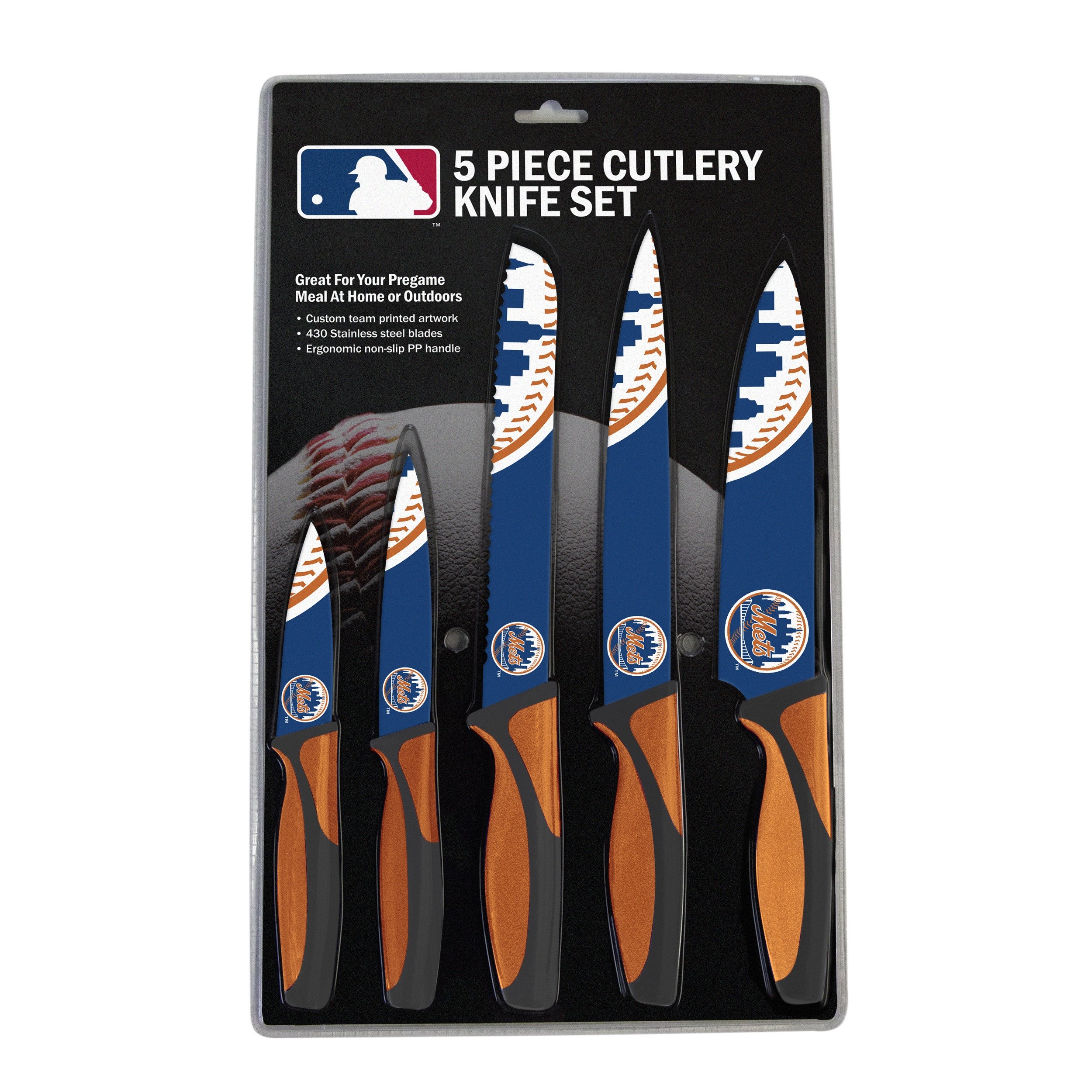 New York Mets Kitchen Knife Set - 5 Pack
