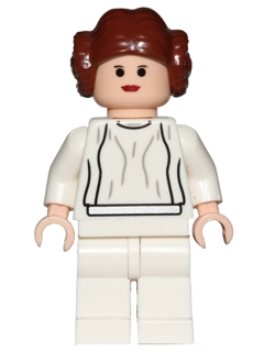 sw0175b Princess Leia - White Dress, Simple Belt, Large Eyes