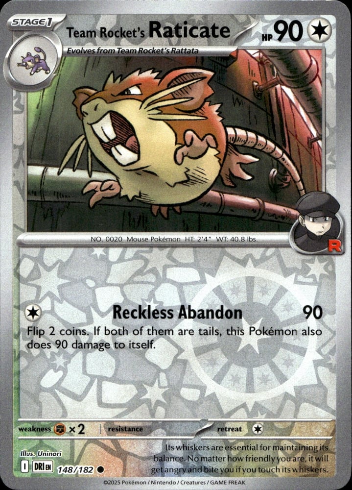 Team Rocket's Raticate - SV10 148/182