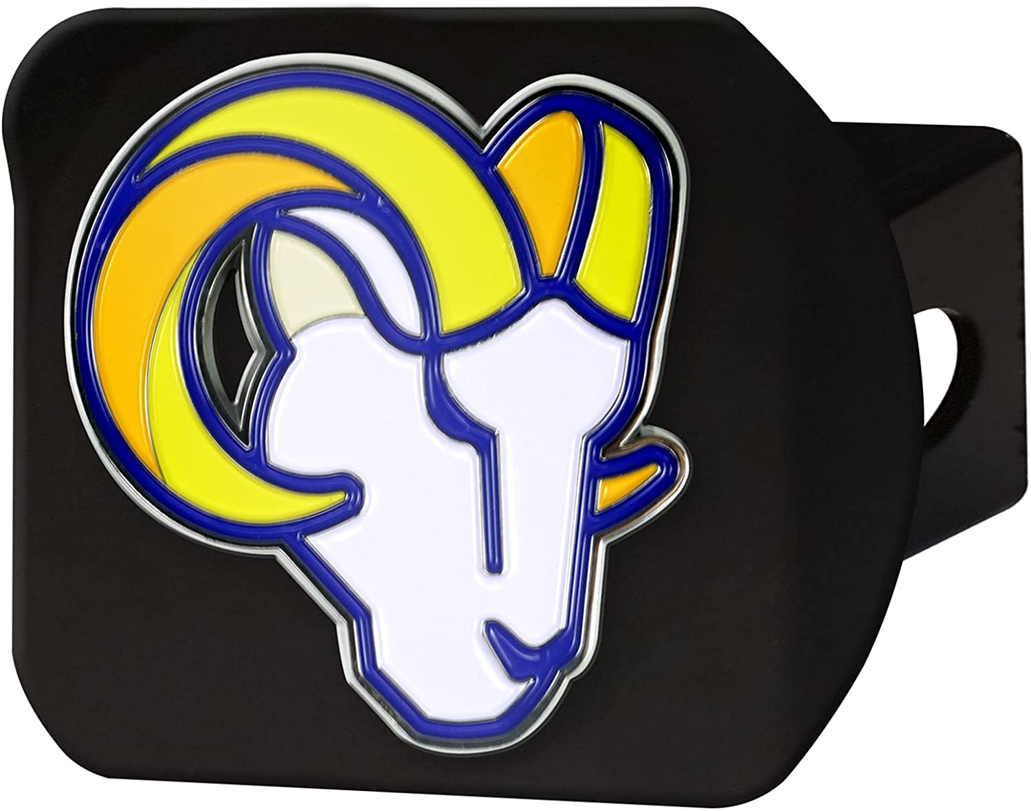 Los Angeles Rams Black Chrome Hitch Cover