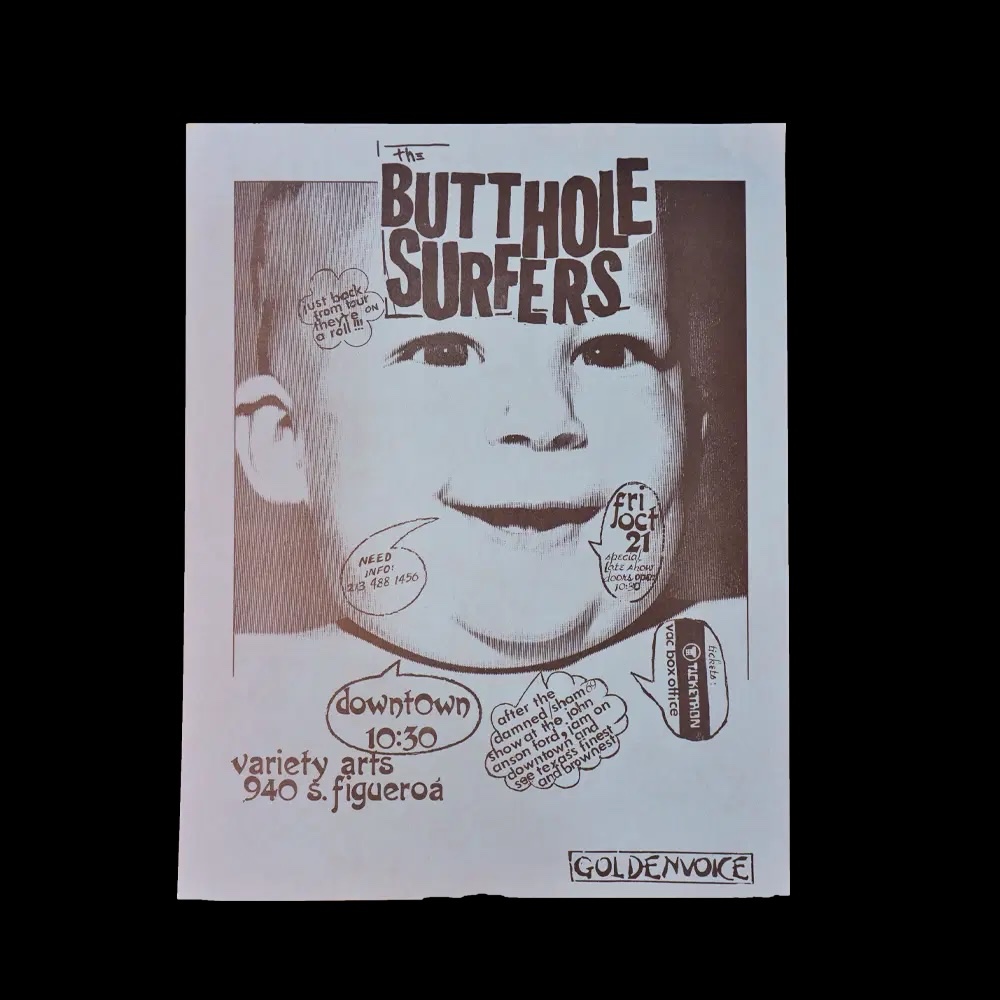 Butthole Surfers -- 1983 [Handbill]