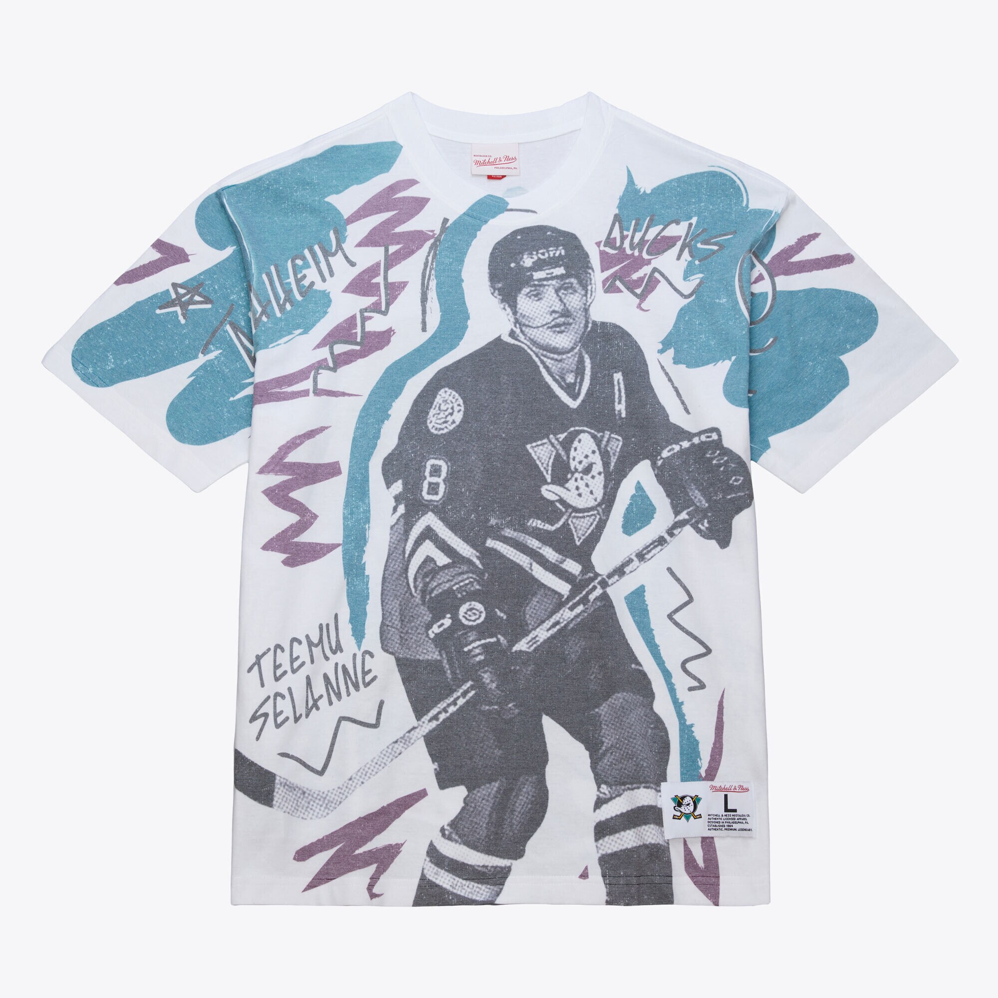 Anaheim Ducks Teemu Selanne Mitchell and Ness Showstopper Shirt