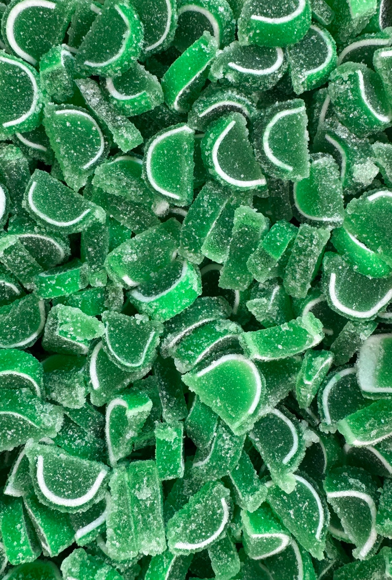 Cavalier Mini Fruit Slices Unwrapped LIME Soft Jelly  5lb