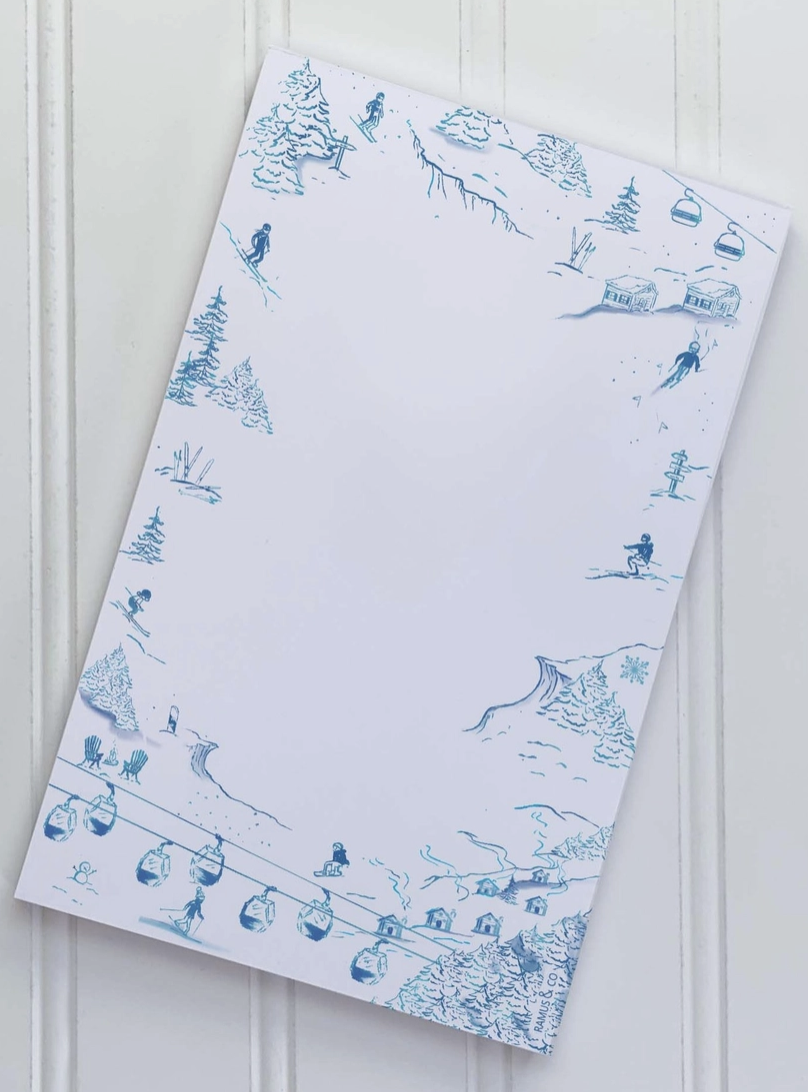 Toile Ski Notepad