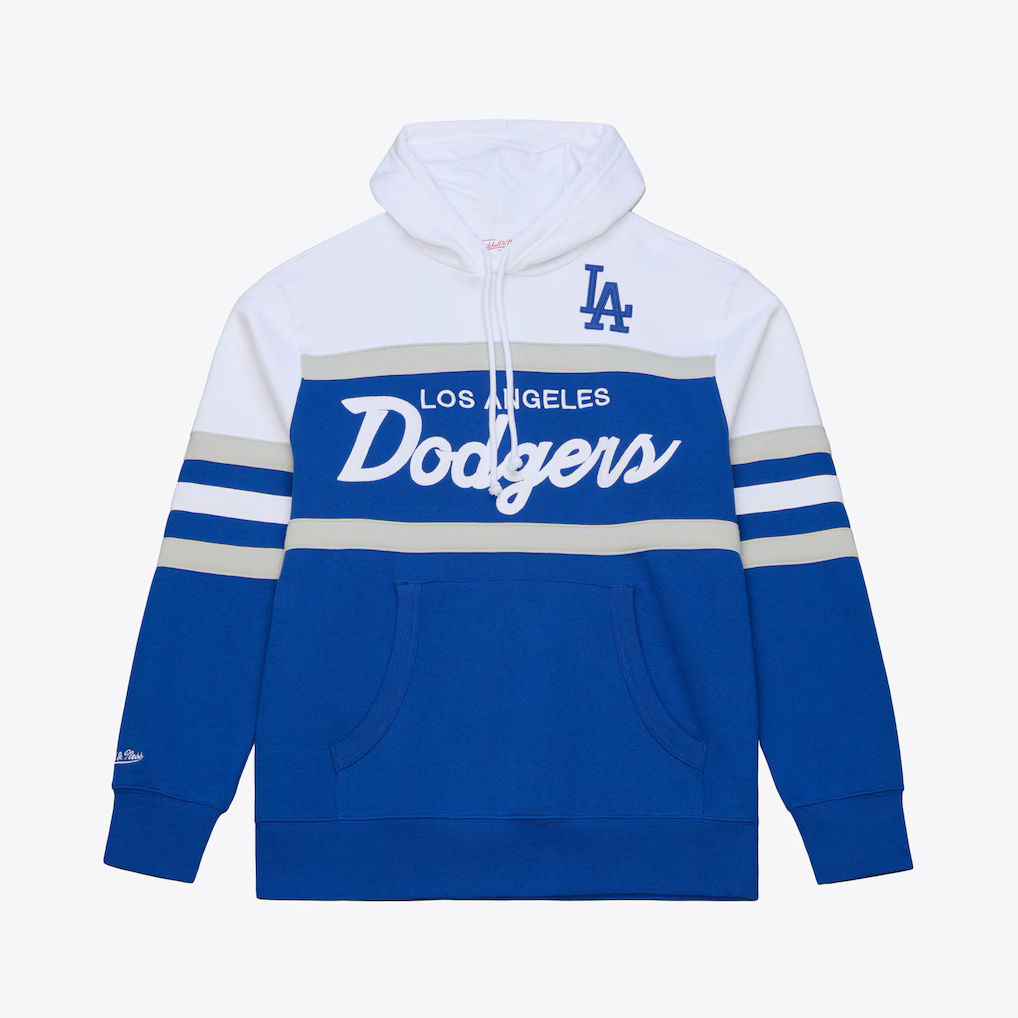 Los Angeles Dodgers Head Coach Mitchell and Ness Hooded Sweatshirt