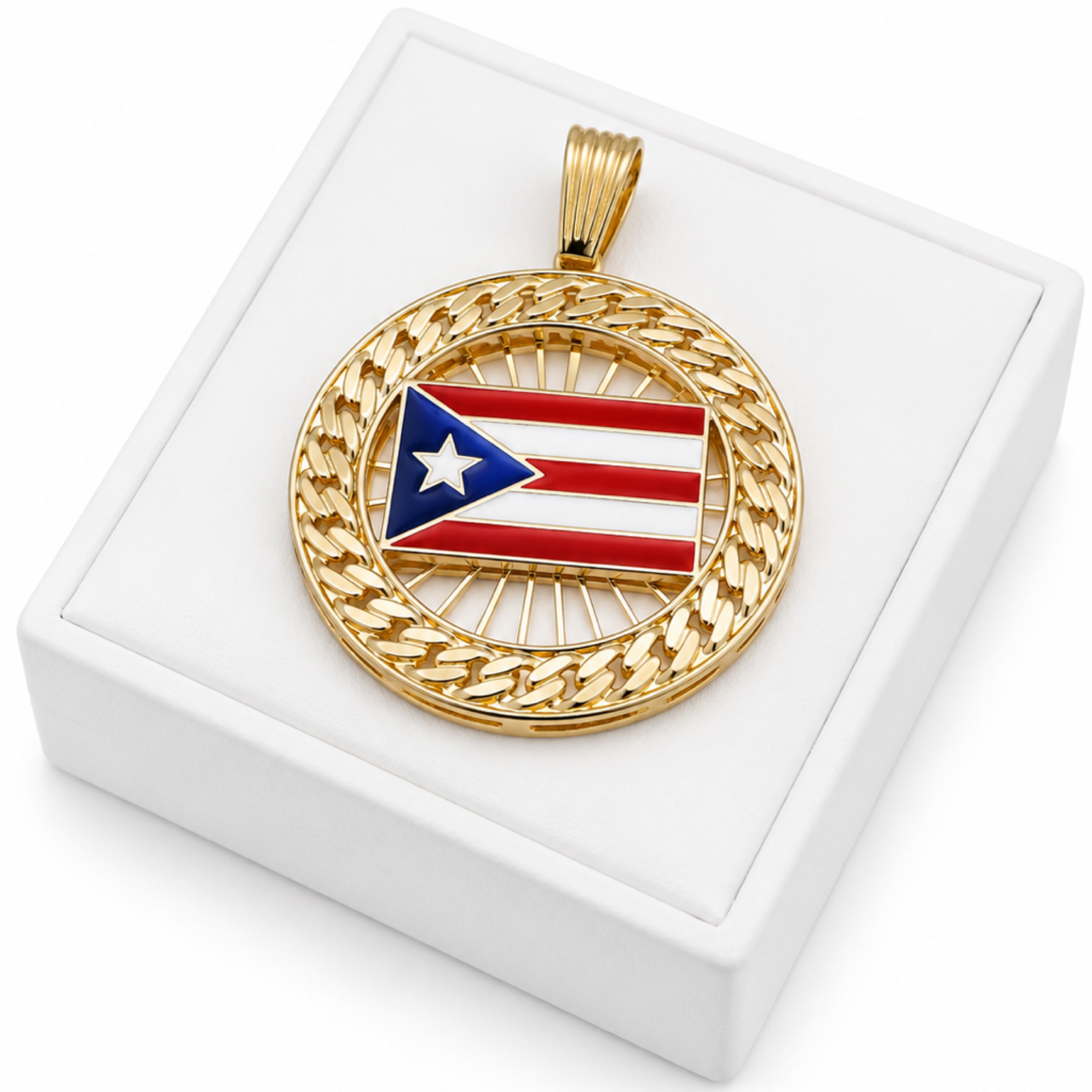 Puerto Rican Flag Pendant 