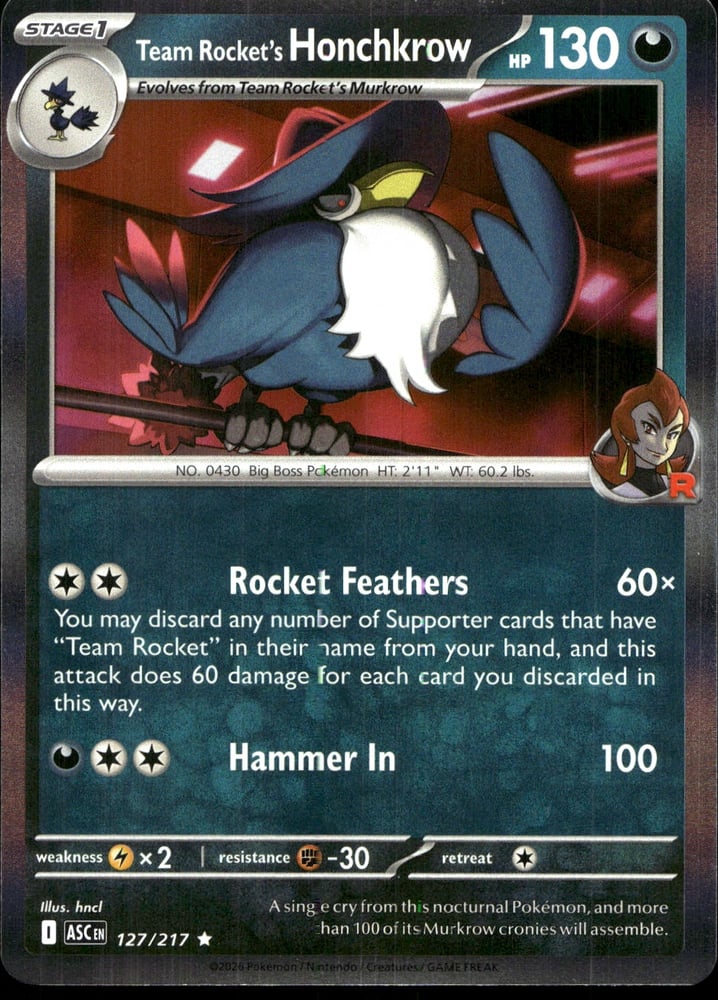 Team Rocket's Honchkrow - ME02.5 127/217