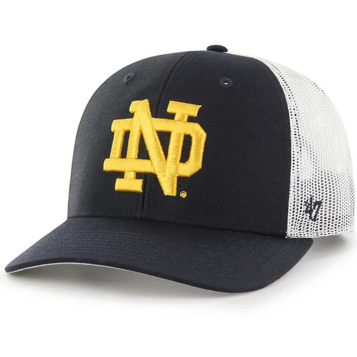 Notre Dame Fighting Navy '47 Brand Trucker Snapback Hat
