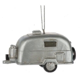 DSCO Midwest-CBK Silver Retro Camping Trailer RV Ornament