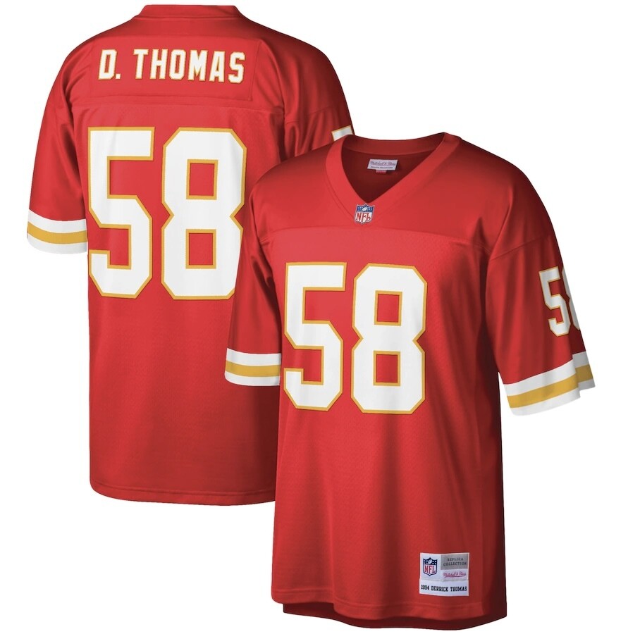 Kansas City Chiefs 1994 Derrick Thomas #58 Red Mitchell and Ness Jersey