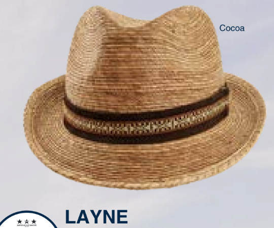 AHM Layne Cocoa Fedora Straw