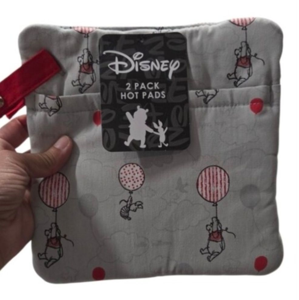Disney Gray & Red Pooh Balloon Hot Pads - 2 Pack