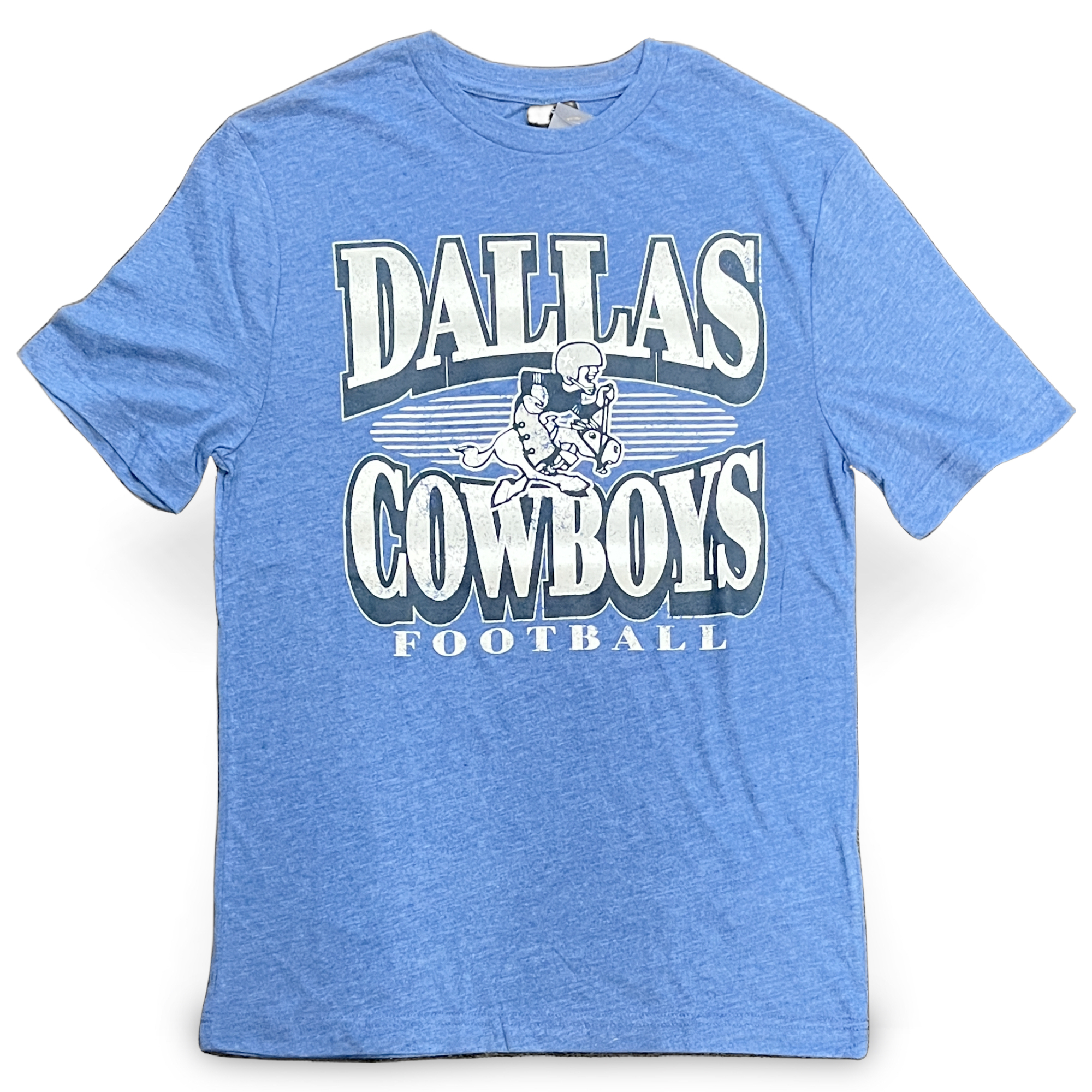 Dallas Cowboys Heathered Blue Retro Tri-blend Shirt