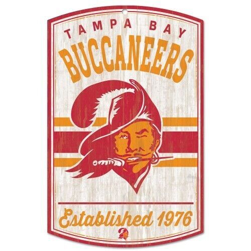 Tampa Bay Buccaneers Retro Wood Sign