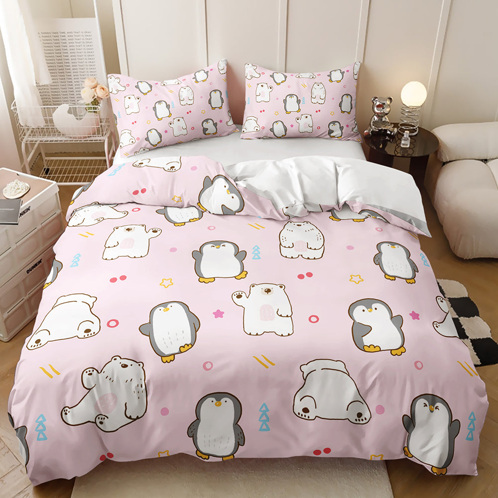 Arctic Penguin and Polar Bear Dreams Bedding