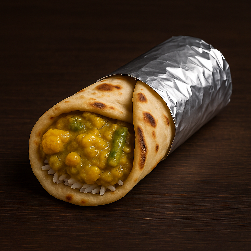 Mix Veg Korma Naan Wrap (Mild)/ Wrap de Naan con Korma de Verduras Mixtas - Veg 🥬