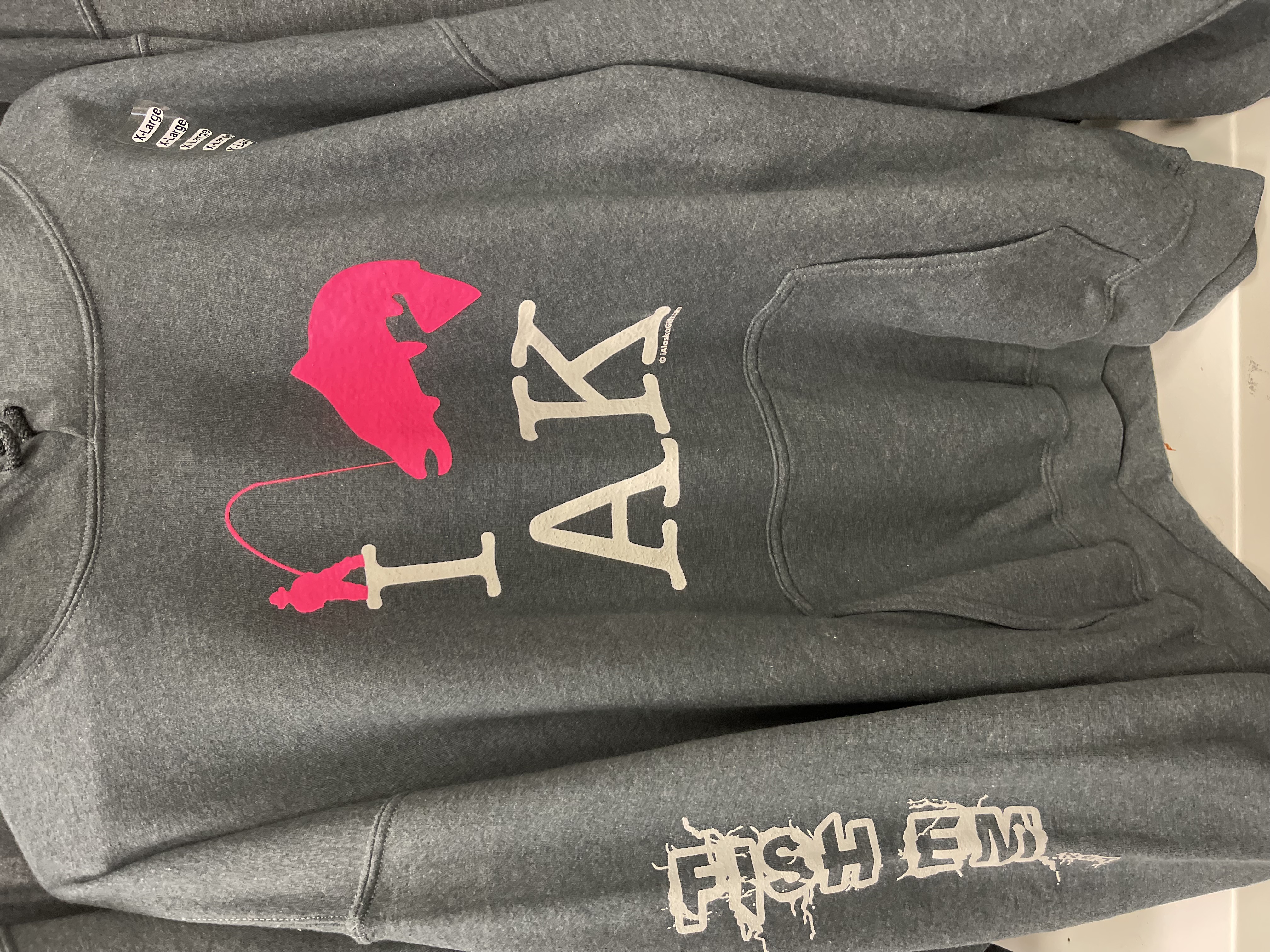 Pink I Fish AK Hoodie
