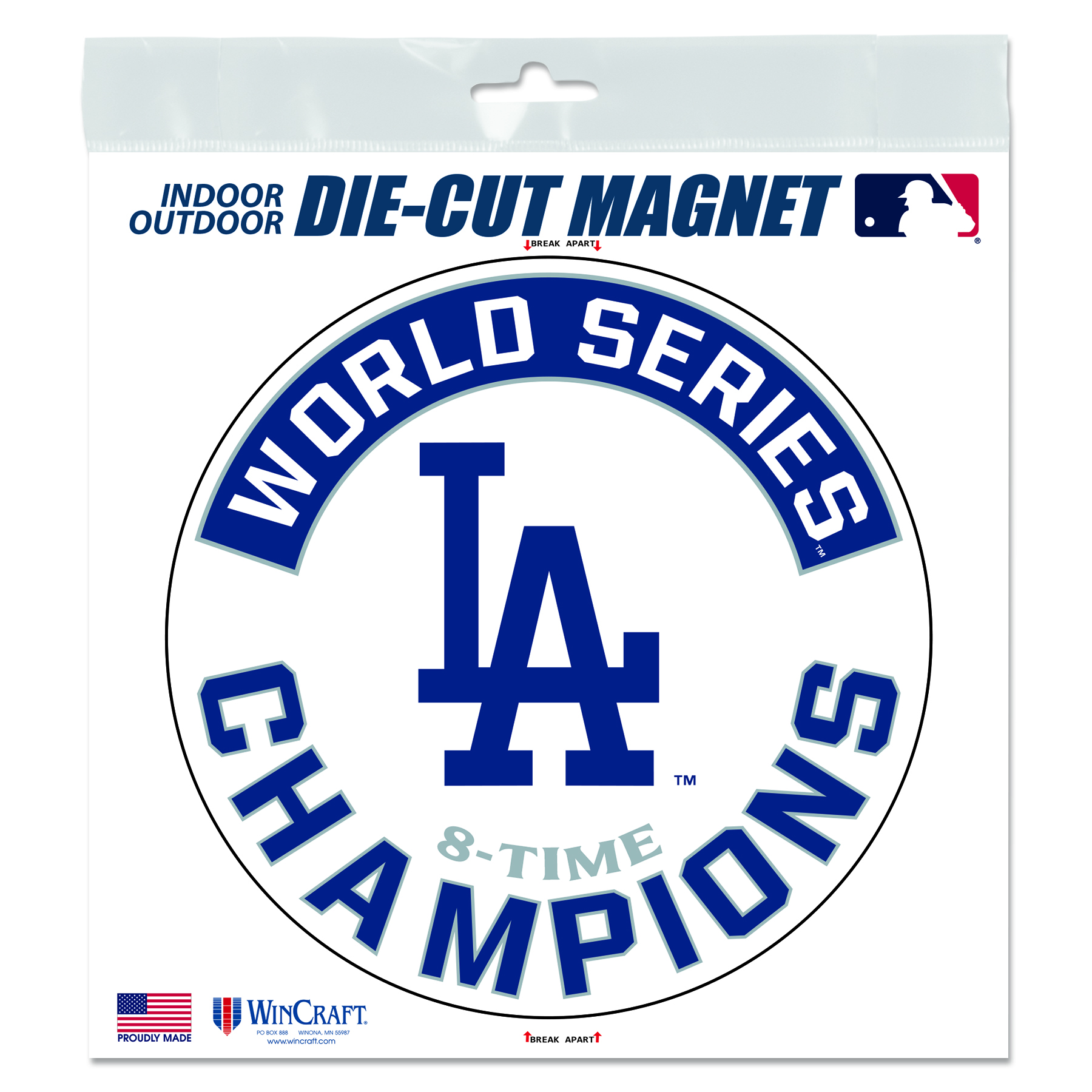 Los Angeles Dodgers 2024 World Series Champions Magnet 6x6