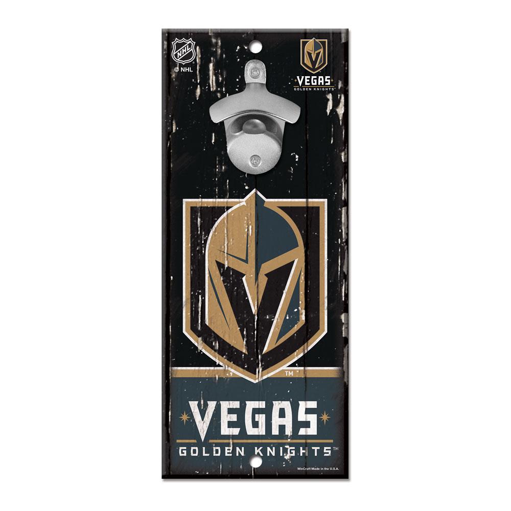 Vegas Golden Knights Wood Bottle Opener 5x11"
