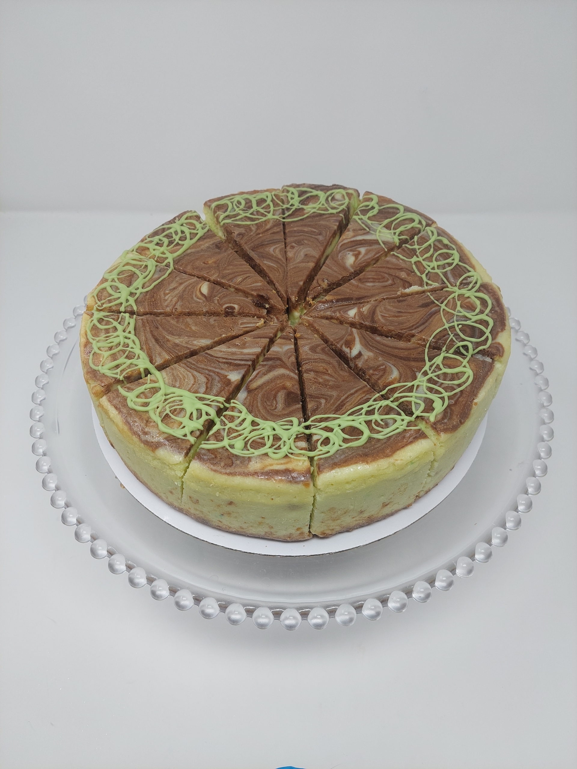 9" Pistachio Nutella Cheesecake – Chocolate Hazelnut Pistachio Cheesecake