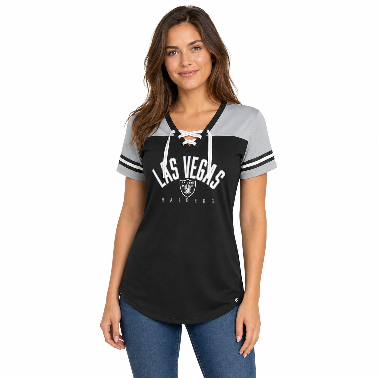 Las Vegas Raiders Ladies Blitz Lace-Up Jersey