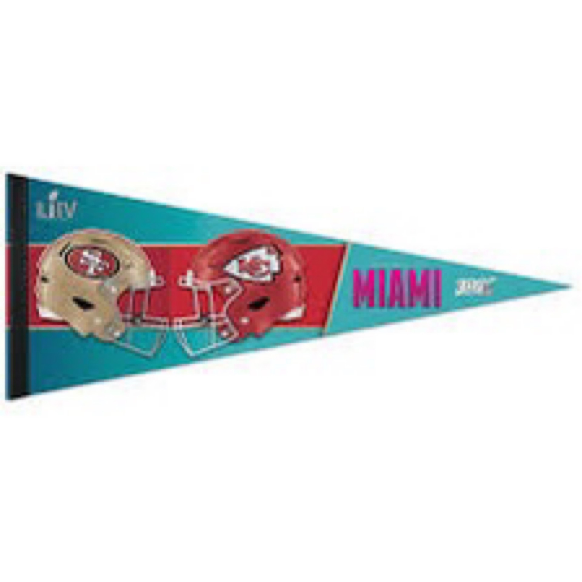Kansas City Chiefs Vs San Francisco 49ers Super Bowl LIV Premium Pennant 12x30"