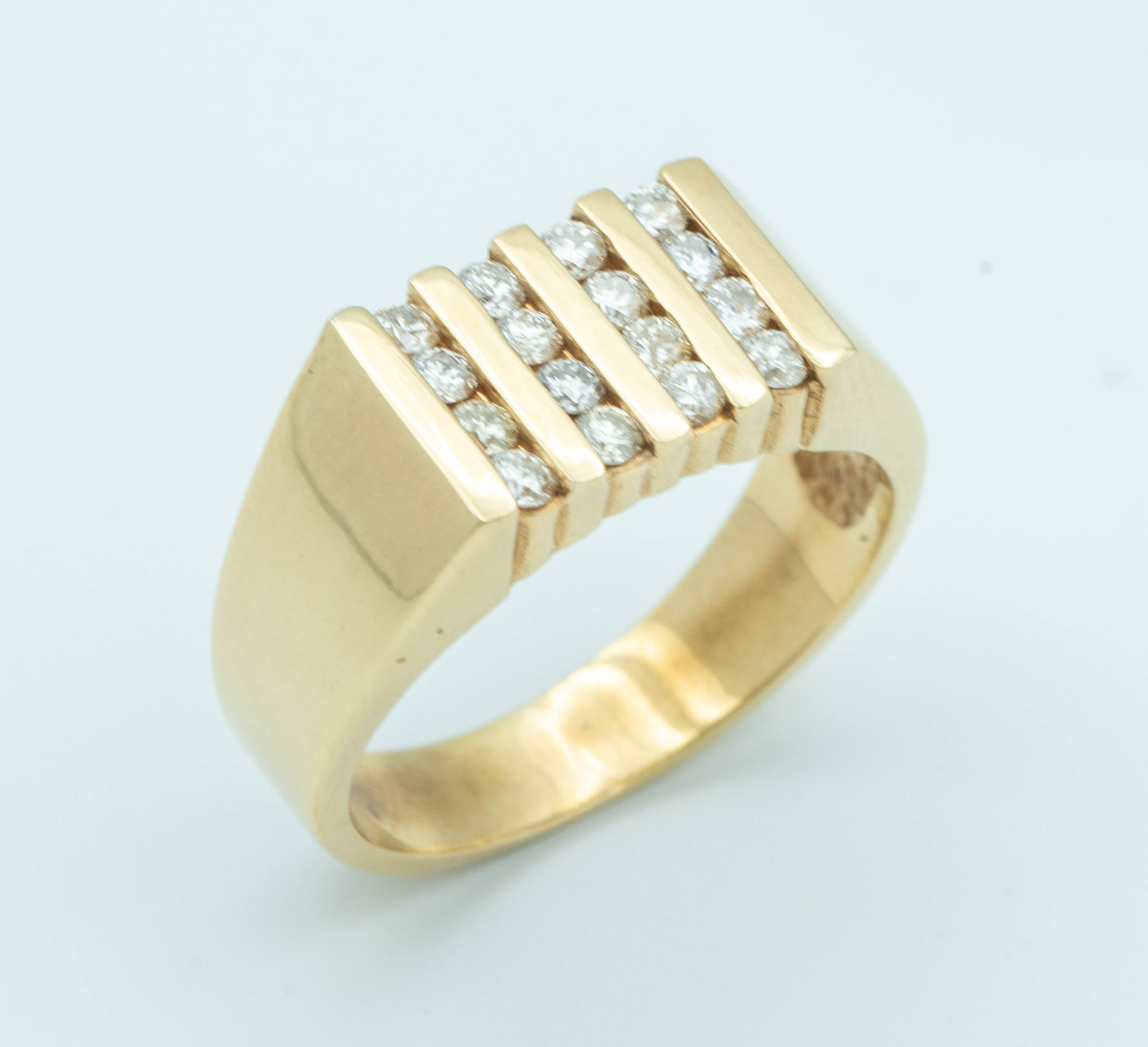 Quadruple Row Men's Anniversary Band in 14K