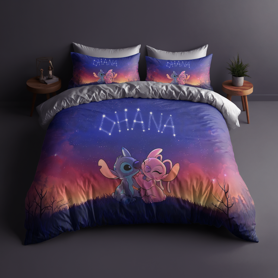Stitch Cosmic Ohana Starry Night Quilt Set