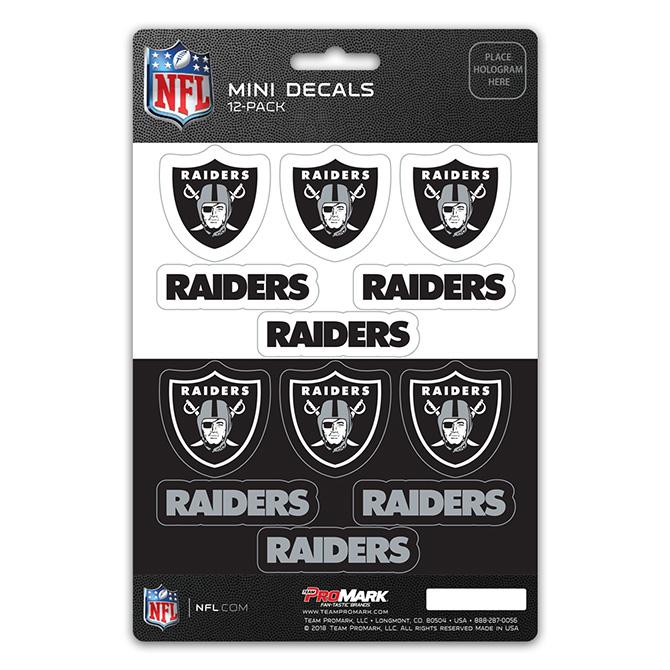 Las Vegas Raiders Mini Decals 12pk Set