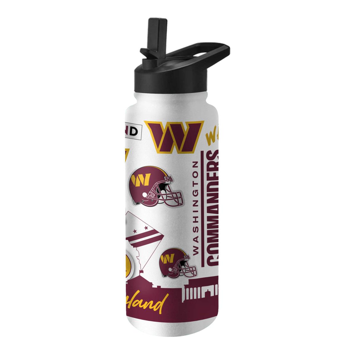 Washington Commanders Native Quencher Stainless Steel Bottle 34oz