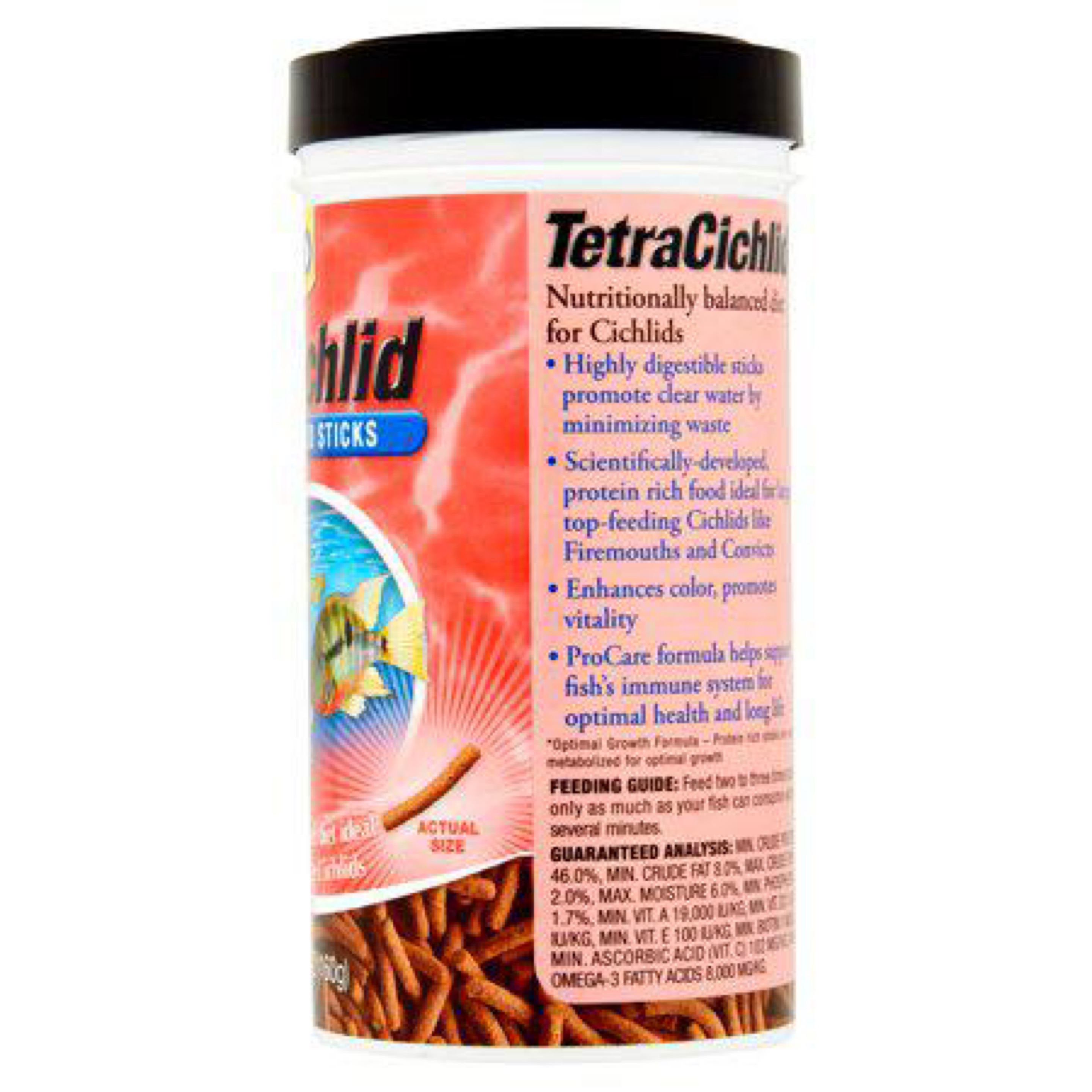 Tetra Tetracichlid Fish Food Floating Sticks oz