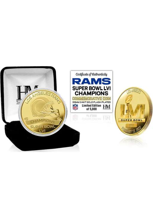 Los Angeles Rams Super Bowl LVI Champions Gold Plated Coin