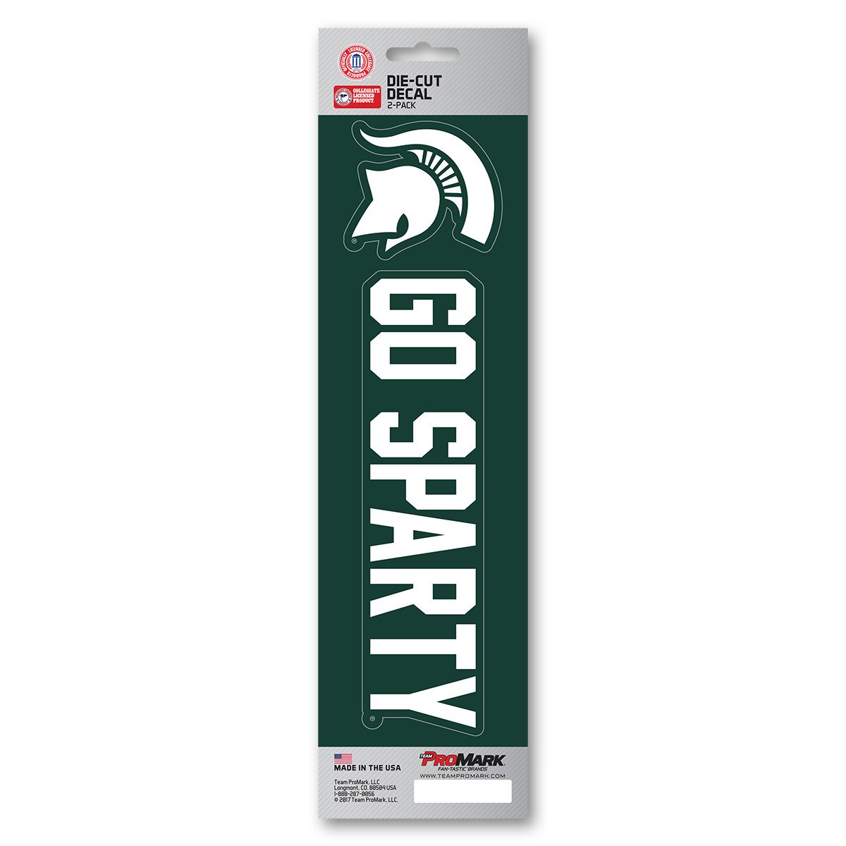 Michigan State Spartans Slogan Die Cut Decal 2pk