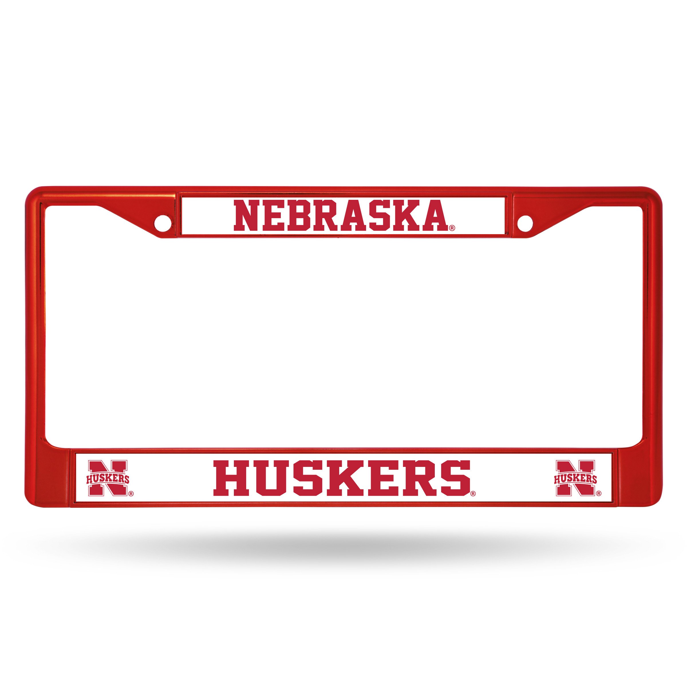 Nebraska Huskers Red Metal License Plate Frame