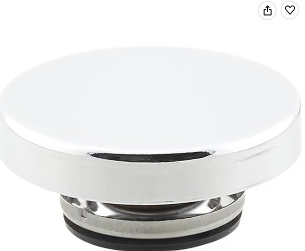 Cap, Radiator Round Pressure Cap 15 lbs, 15 PSI, Universal Fit with 1-1/2" Interior Seal & 2-3/8" Exterior O.D., Durable Chrome Finish, Standard Neck Compatible