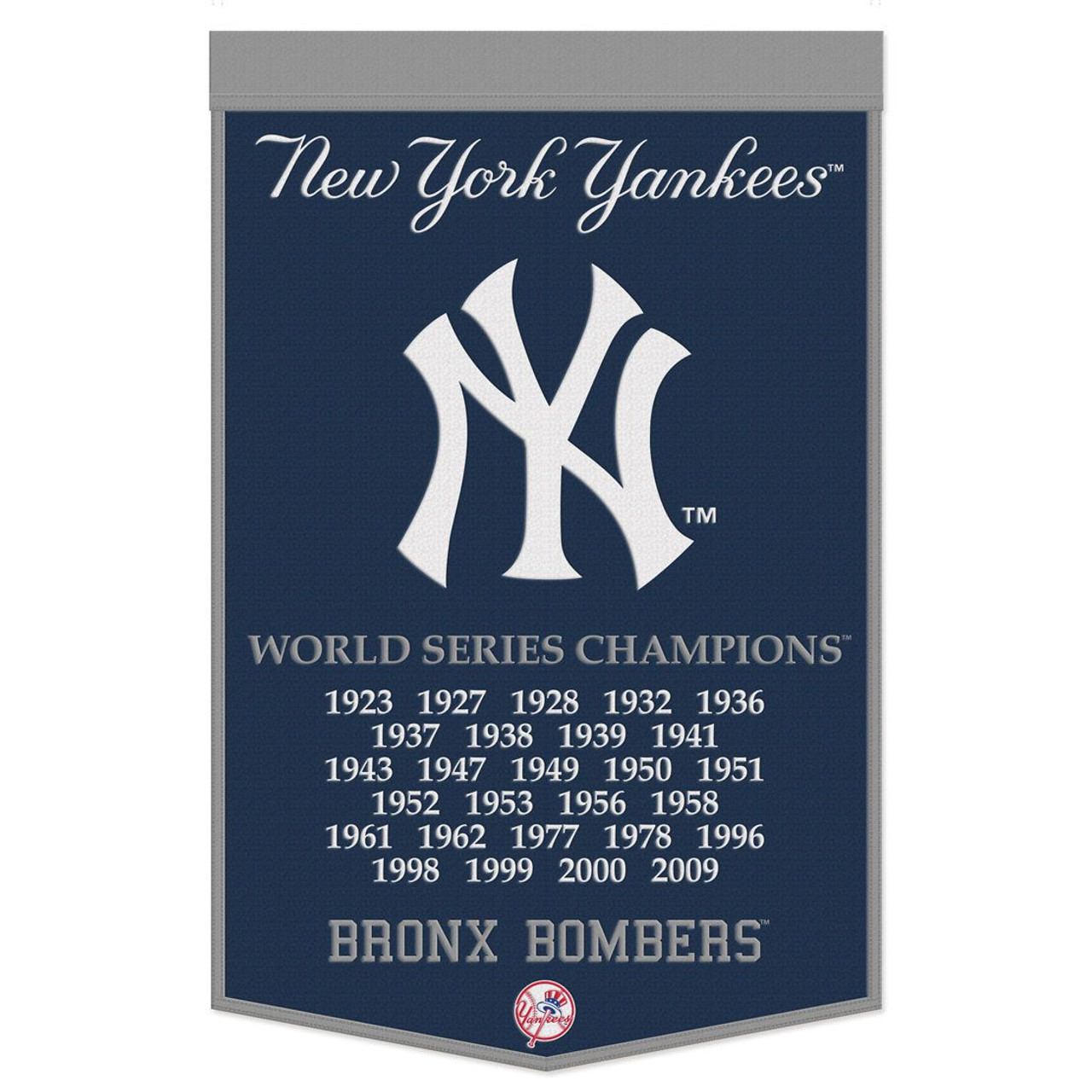 New York Yankees Wool Dynasty Championship Banner 24x38"