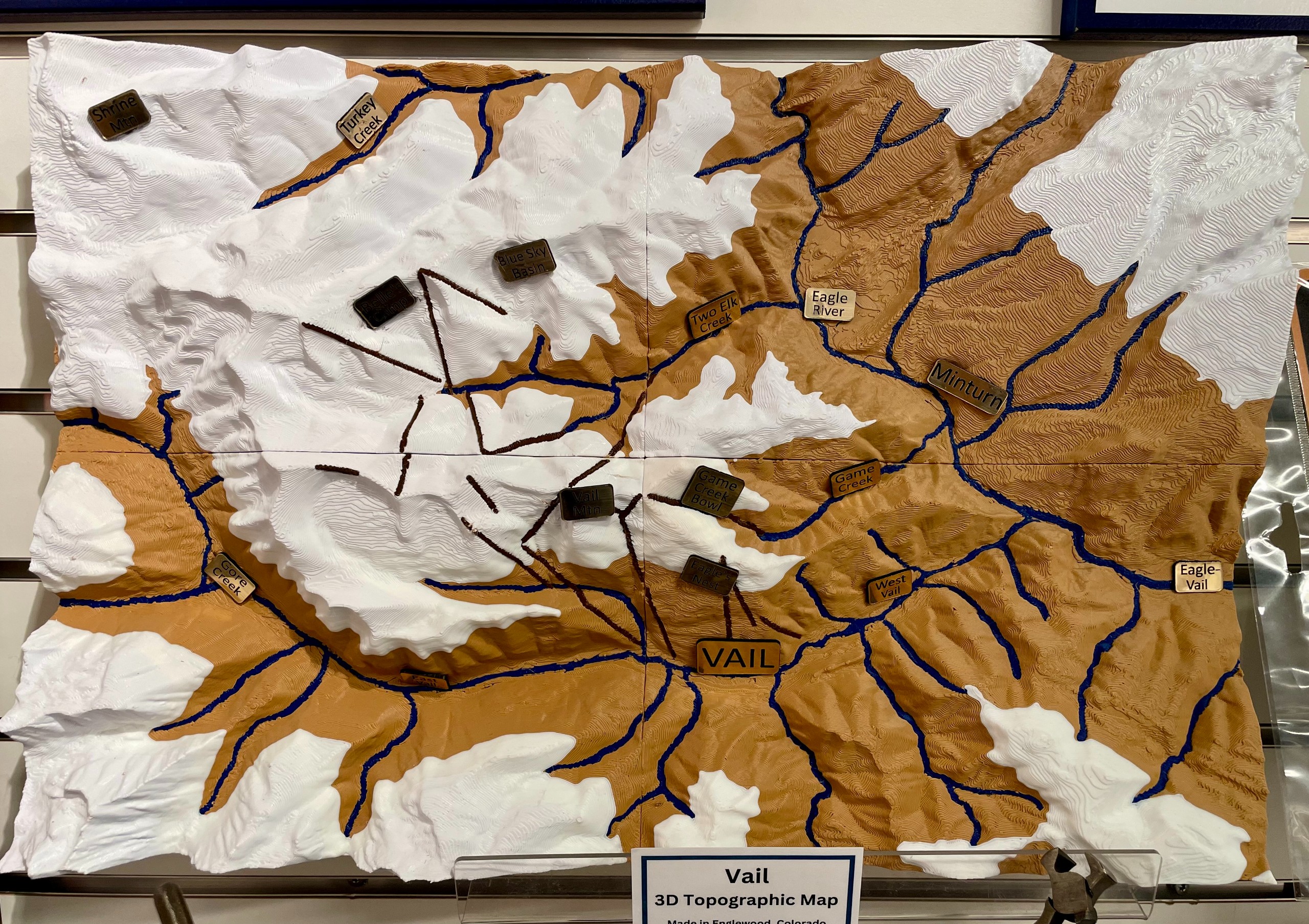 Vail Topographic 3D Map