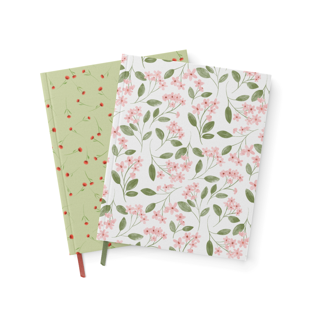Pocket Notebook - Floral Garden 3.5" x 5.5", 48-Page Dot Grid Pocket Notebook