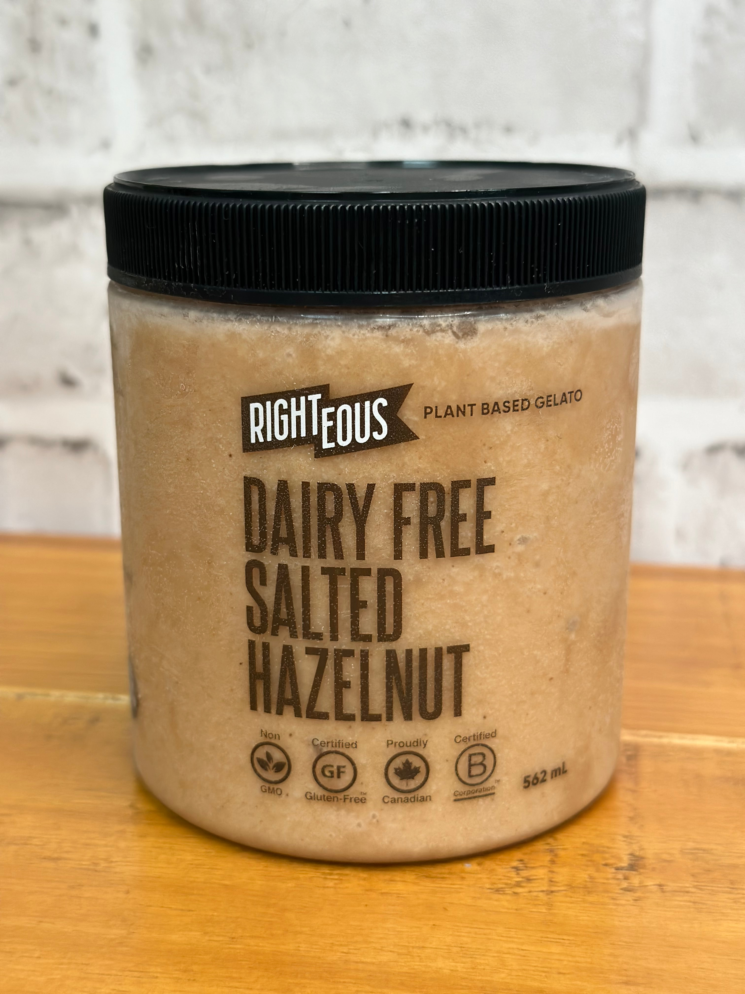 Righteous Dairy Free Salted Hazelnut Gelato
