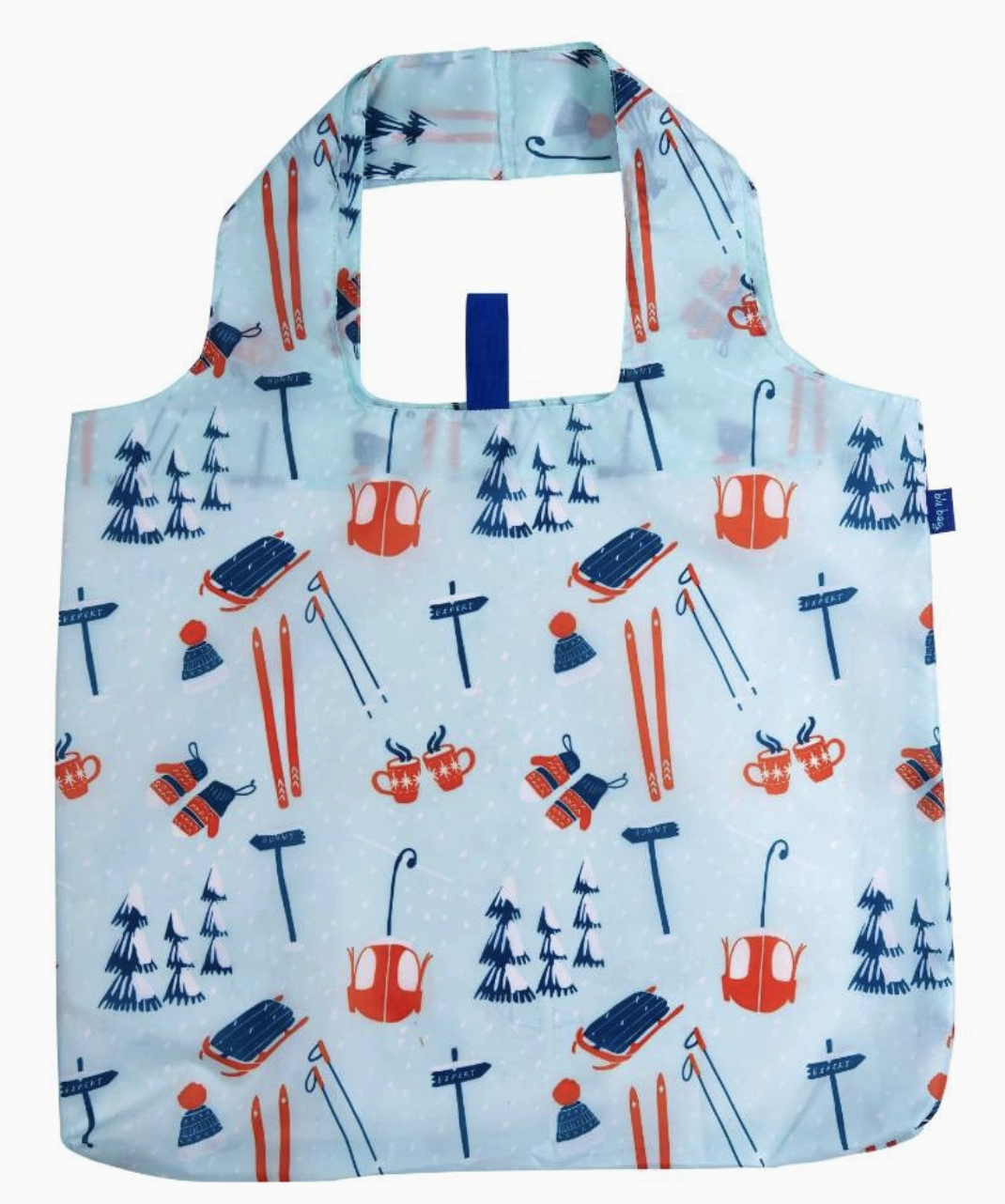 Ski Vacation Blu Bag Reusable Shopper Tote