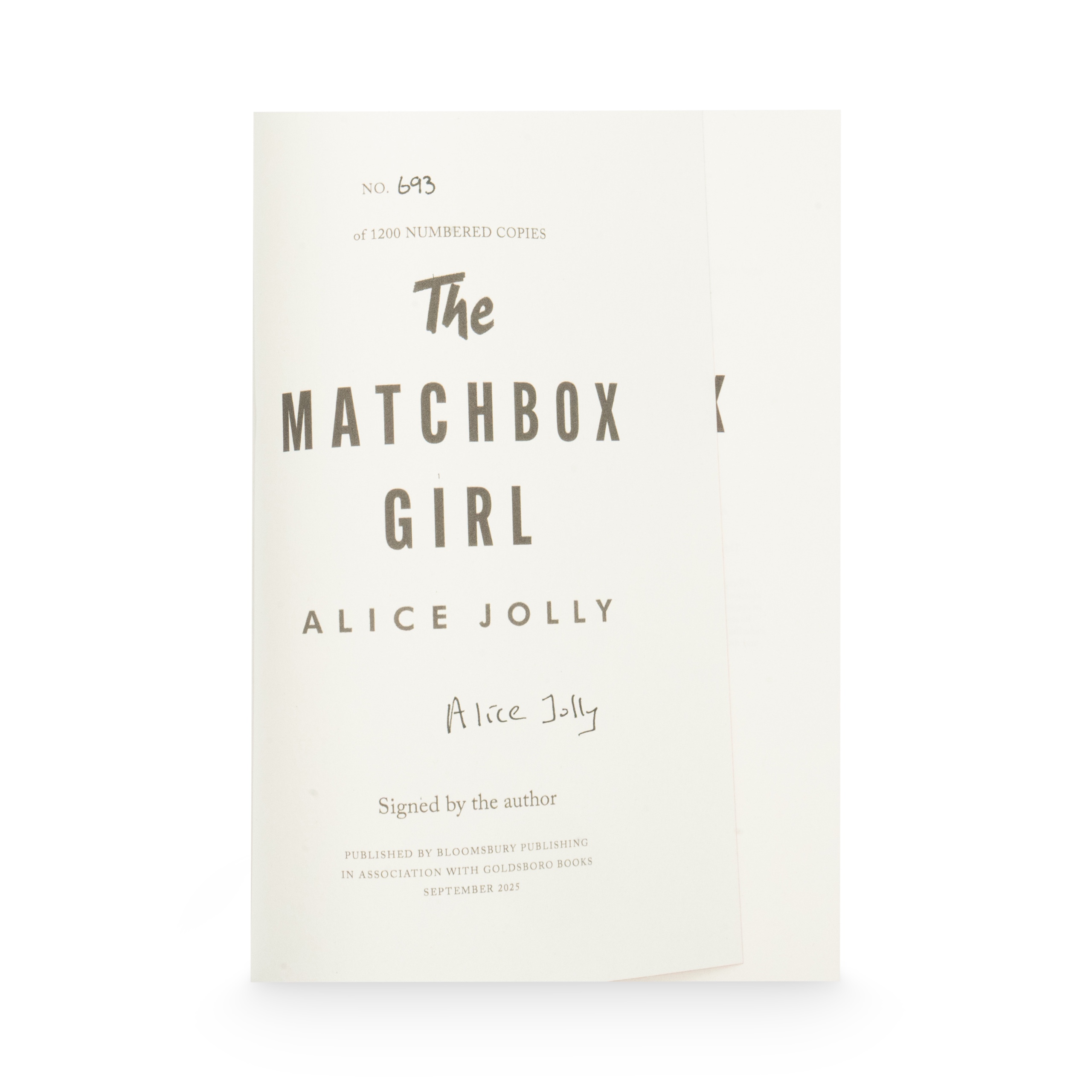 Jolly, Alice -- The Matchbox Girl [Book]